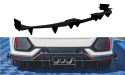 Honda Civic Type-R Mk10 / Mk10 Facelift 2019-2022 Street Pro Rear Valance Red Maxton Design