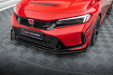 Honda Civic Type-R Mk 11 2023- Street Pro Front Splitter + Flaps Black-Red + Gloss Flaps Maxton Design