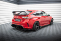 Honda Civic Type-R Mk 11 2023- Street Pro Rear Side Splitters + Flaps Black-Red + Gloss Flaps Maxton Design