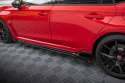 Honda Civic Type-R Mk 11 2023- Street Pro Side Skirts Diffusers + Flaps Black-Red + Gloss Flaps Maxton Design