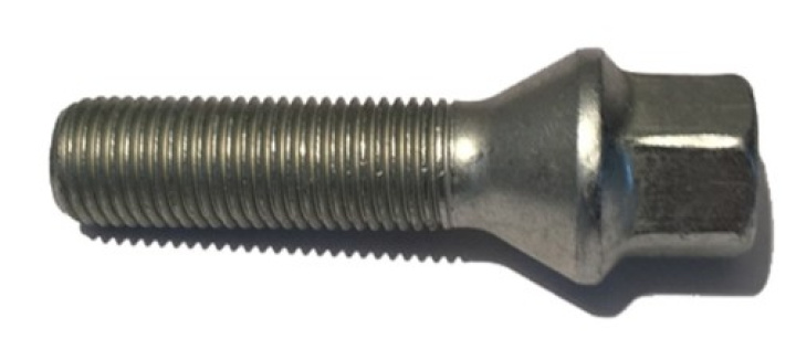 HR-122560001 Wheelbolt M12x1.25 Conical Silver, Length 60mm in the group Select car model at DDESIGN Scandinavia AB (HR-122560001)