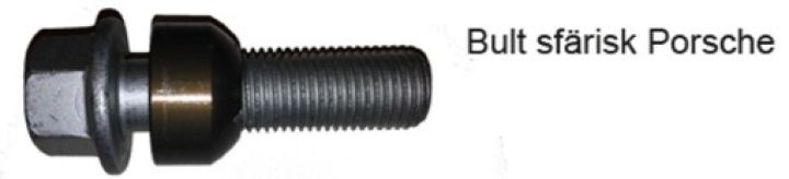 HR-1454406 Wheelbolt M14x1,5 round head 14mm seat round head aluminium cone Porsche Taycan Silver, Length 44/29mm in the group Select car model at DDESIGN Scandinavia AB (HR-1454406)