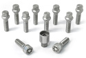 HR-1455001SET H&R Set of bolts with wheel locks M14x1.5 Conical Silver, Length 50mm