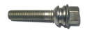 HR-1455907 Wheelbolt M14x1,5 round head 14mm seat movable head Porsche VW T5 VW Touareg Silver, Length 59mm