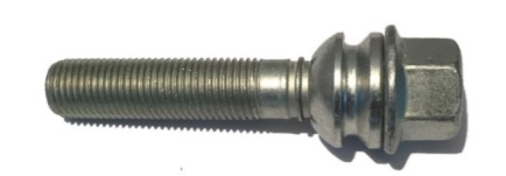 HR-1455907 Wheelbolt M14x1,5 round head 14mm seat movable head Porsche VW T5 VW Touareg Silver, Length 59mm in the group Select car model at DDESIGN Scandinavia AB (HR-1455907)