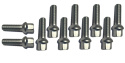 HR-1452802 Wheelbolt M14x1,5 round head 14mm seat Mercedes wheels Silver, Length 28mm