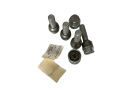 HR-1456006SET H&R Set of bolts with wheel locks M14x1,5 Round head 14mm seat movable head aluminium Porsche 911 Boxster Cayman Silver, Length 60/45mm