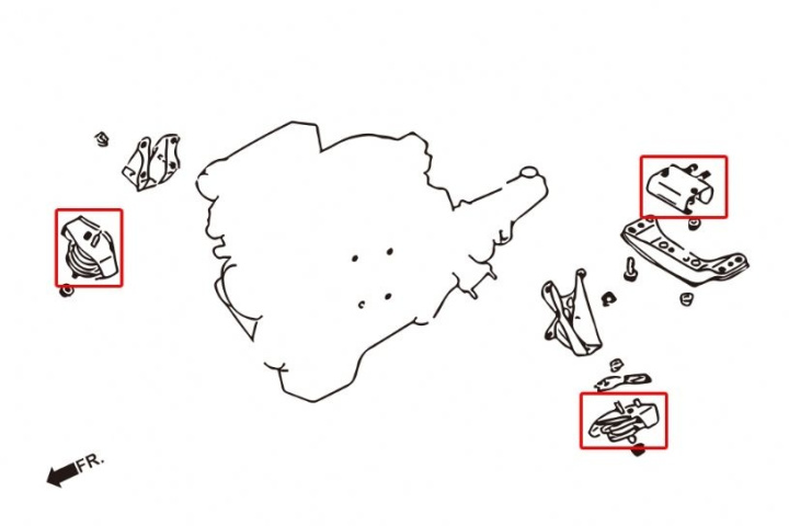 Nissan 240sx/Silvia/S13/S14/S15 (Street)Harden Engine & Transmission Mount 3pcs/Set Hardrace in the group Select car model / Nissan / 200SX - Silvia S15 1999-2002 / Tuning / Engine & Gearbox Mounts at DDESIGN Scandinavia AB (HR-7003-R)