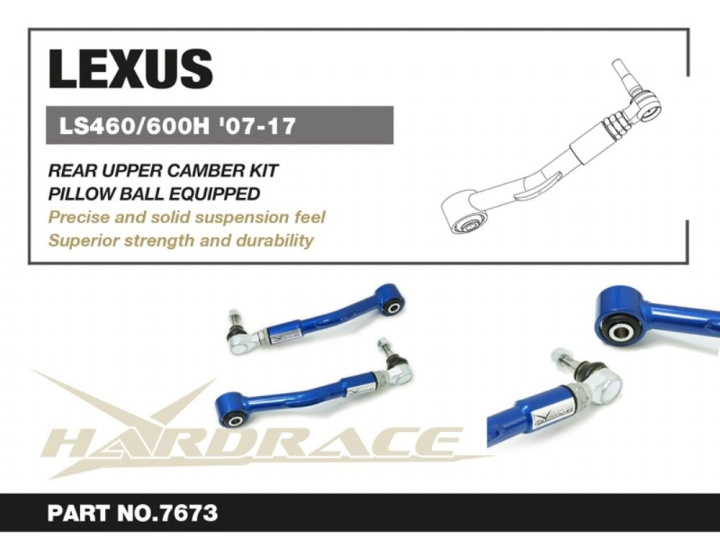 Lexus Ls460/600h 07-17rear Upper Camber Kit(Pillow Ball) 2pcs/Set Hardrace in the group Select car model / Lexus / LS 07-17 / Chassis / Bushings and Rods at DDESIGN Scandinavia AB (HR-7673)