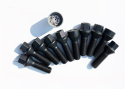 HR-B1253501SET H&R Set of bolts with wheel locks M12x1.5 Conical Black, Length 35mm