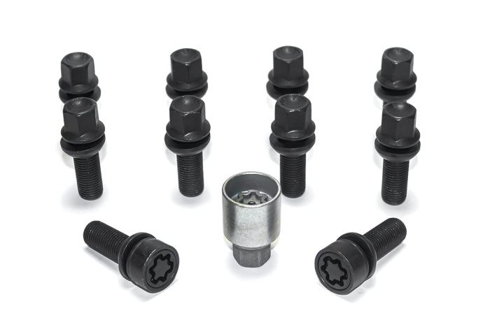 HR-B1453903SET H&R Set of bolts with wheel locks M14x1.5 Spherical Black, Seat 13mm, Length 39mm in the group Exterior / Wheels & Tires / Wheel Bolts and Nuts & Studs / Lug Bolts at DDESIGN Scandinavia AB (HR-B1453903SET)