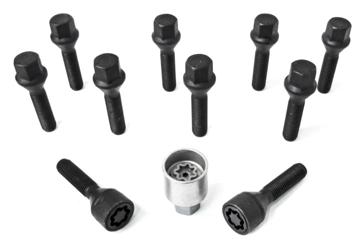 HR-B1454001SET H&R Set of bolts with wheel locks M14x1.5 Conical Black, Length 40mm in the group Select car model at DDESIGN Scandinavia AB (HR-B1454001SET)