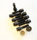 HR-B1454007ASET H&R Set of bolts with wheel locks M14x1,5 Round head 14mm seat movable head Audi Q3 Q5 Black, Length 40mm