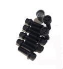 HR-B1454302SET H&R Set of bolts with wheel locks M14x1,5 Round head 14mm seat Mercedes OE wheels Black, Length 43mm