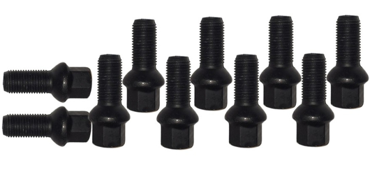 HR-1452802 Wheelbolt M14x1,5 round head 14mm seat Mercedes wheels Silver, Length 28mm in the group Select car model at DDESIGN Scandinavia AB (HR-B1456002pkt)