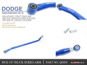 Dodge Ram 2500/3500 03-12 Adjustable Front Track Bar - 4~6 Inch Lift (Pillow Ball+Harden Rubber)