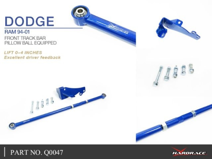 Dodge Ram 94-01 Front Track Bar - Lift 0~4 Inches (Pillow Ball) - 2pcs/Set in the group Select car model / Dodge / Ram 93-01 / Chassis / Bushings and Rods at DDESIGN Scandinavia AB (HR-Q0047)