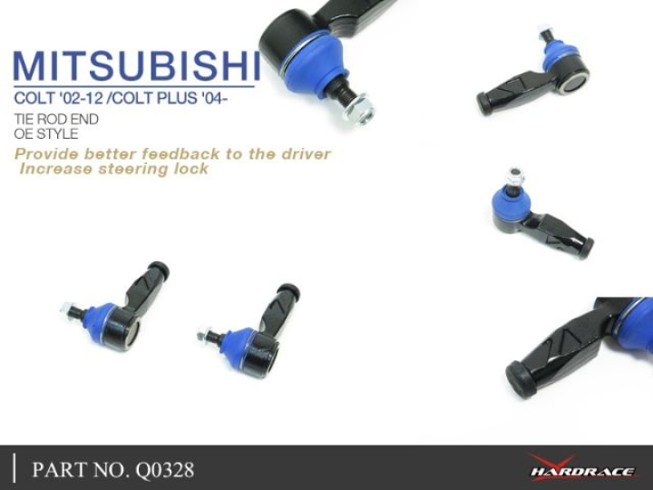 Mitsubishi Colt 02-12 /Colt Plus 04- Tie Rod End-Oe Style - 2pcs/Set in the group Select car model / Mitsubishi / Colt / Chassis / Bushings and Rods at DDESIGN Scandinavia AB (HR-Q0328)