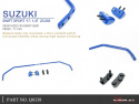 Suzuki Swift 2017-2024 Rear Add-on Sway Bar Hardrace
