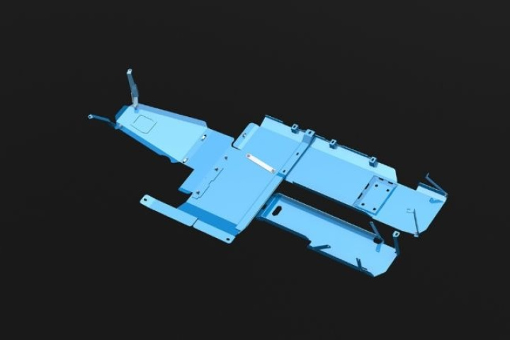 Jeep Wrangler Unlimited Jlu 18- 2.0t Complete Skid Plate - 8pcs/Set in the group Select car model / Jeep / Wrangler JL 2018+ / Styling at DDESIGN Scandinavia AB (HR-Q0538)