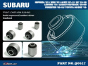Subaru / Front Lower Arm Bushing - Street Version (Harden Rubber) - 4pcs/Set