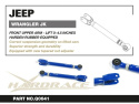 Jeep Wrangler 06-18 Jkfront Upper Arm - Adjustable V2.Lift 0~4.5 Inches(Harden Rubber) 2pcs/Set Hardrace