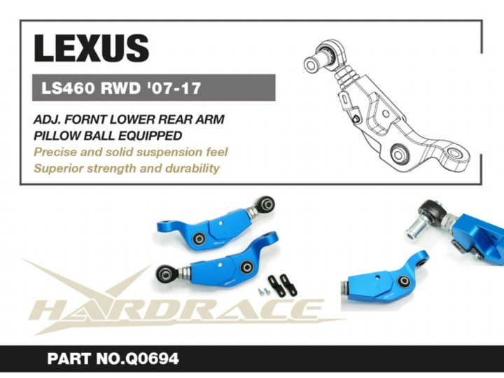Lexus Ls460 07-17 Rwdadj. Front Lower Rear Arm(Pillow Ball) - 2pcs/Set Hardrace in the group Select car model / Lexus / LS 07-17 / Chassis / Bushings and Rods at DDESIGN Scandinavia AB (HR-Q0694)