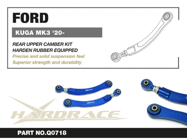 Ford Kuga 20rear Upper Camber Kit(Harden Rubber) - 2pcs/Set Hardrace in the group Select car model / Ford / Kuga MK4 2020+ at DDESIGN Scandinavia AB (HR-Q0718)