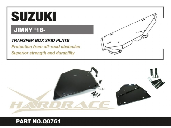 Suzuki Jimny 18- Transfer Box Skid Plate - 2pcs/Set Hardrace in the group Select car model / Suzuki / Jimny at DDESIGN Scandinavia AB (HR-Q0761)