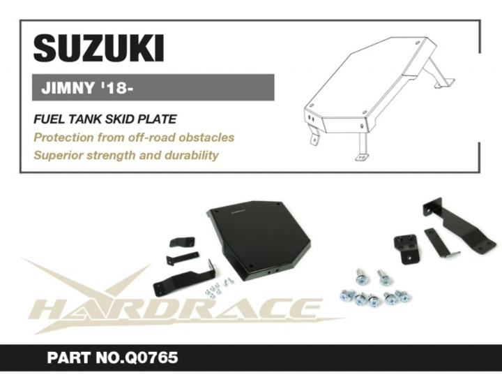 Suzuki Jimny 18- Fuel Tank Skid Plate - 4pcs/Set Hardrace in the group Select car model / Suzuki / Jimny at DDESIGN Scandinavia AB (HR-Q0765)