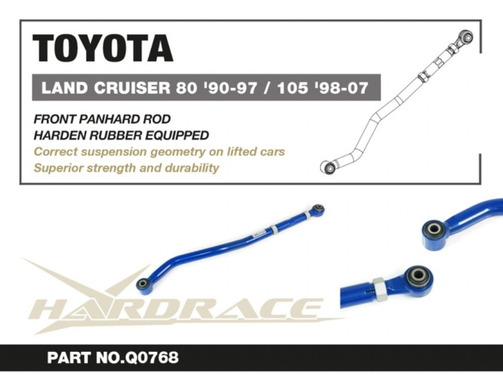 Toyota Land Cruiser 80 90-97/ 105 98-07 Lhdfront Panhard Rod(Harden Rubber) - 1pcs/Set Hardrace in the group Select car model / Toyota / Land Cruiser at DDESIGN Scandinavia AB (HR-Q0768)