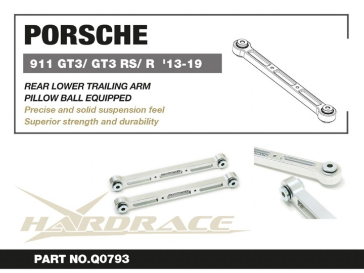 Porsche 911 991 Gt3/ Gt3 Rs/ Gt2 Rs/ R/ Speedster Rear Lower Trailing Arm (Pillow Ball) - 2pcs/Set Hardrace in the group Select car model / Porsche / 991 13-17 / Chassis at DDESIGN Scandinavia AB (HR-Q0793)