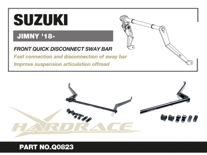 Suzuki Jimny 18- Front Quick Disconnect Sway Bar 7pcs/Set Hardrace in the group Select car model / Suzuki / Jimny at DDESIGN Scandinavia AB (HR-Q0823)