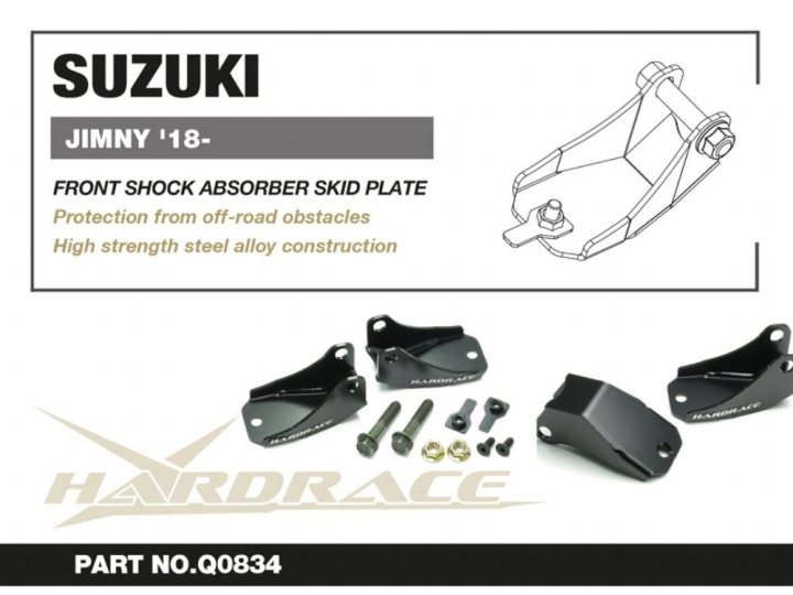 Suzuki Jimny 18- Front Shock Absorber Skid Plate - 2pcs/Set Hardrace in the group Select car model / Suzuki / Jimny at DDESIGN Scandinavia AB (HR-Q0834)