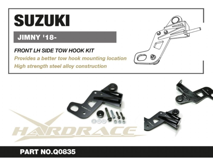 Suzuki Jimny 18- Lhdfront Lh Side Tow Hook Kit - 1pcs/Set Hardrace in the group Select car model / Suzuki / Jimny at DDESIGN Scandinavia AB (HR-Q0835)