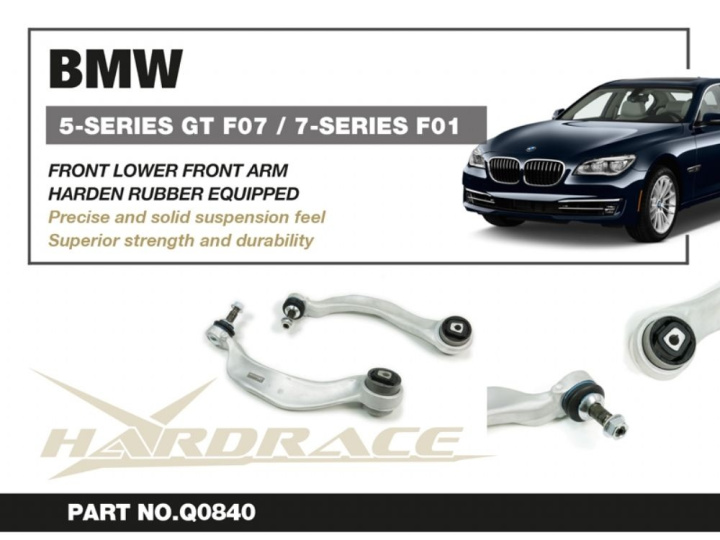 BMW 5S Gt F07/ 7S F01/F02front Lower - Front Arm - Rwd(Harden Rubber) - 2pcs/Set Hardrace in the group Select car model / BMW / 5-series (F07-F10-F11) 11-17 / Chassis / Links and Fasteners at DDESIGN Scandinavia AB (HR-Q0840)