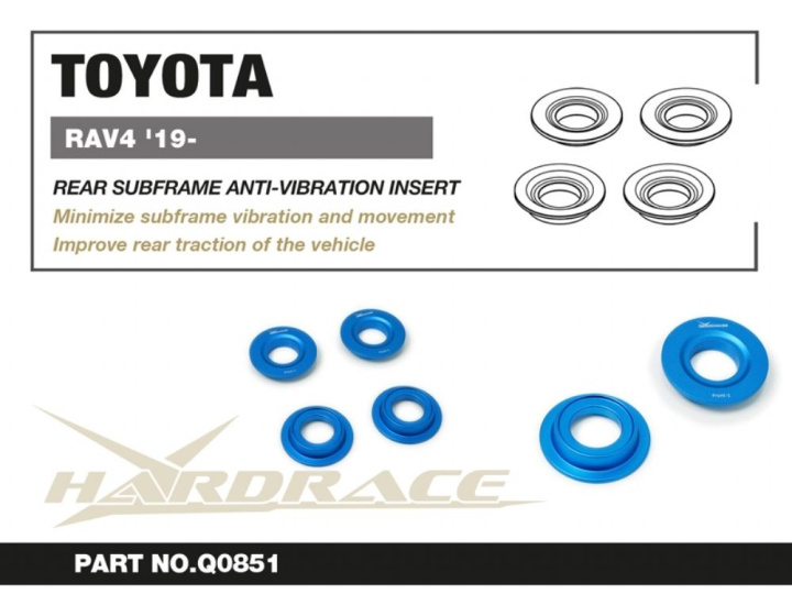 Toyota Rav4 19-Rear Subframe Anti-Vibration Insert - 4pcs/Set Hardrace in the group Select car model / Toyota / Rav4 XA50 2019+ at DDESIGN Scandinavia AB (HR-Q0851)