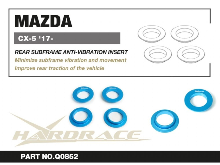 Mazda Cx-5 17-Rear Subframe Anti-Vibration Insert - 4pcs/Set Hardrace in the group Select car model / Mazda / CX-5 at DDESIGN Scandinavia AB (HR-Q0852)