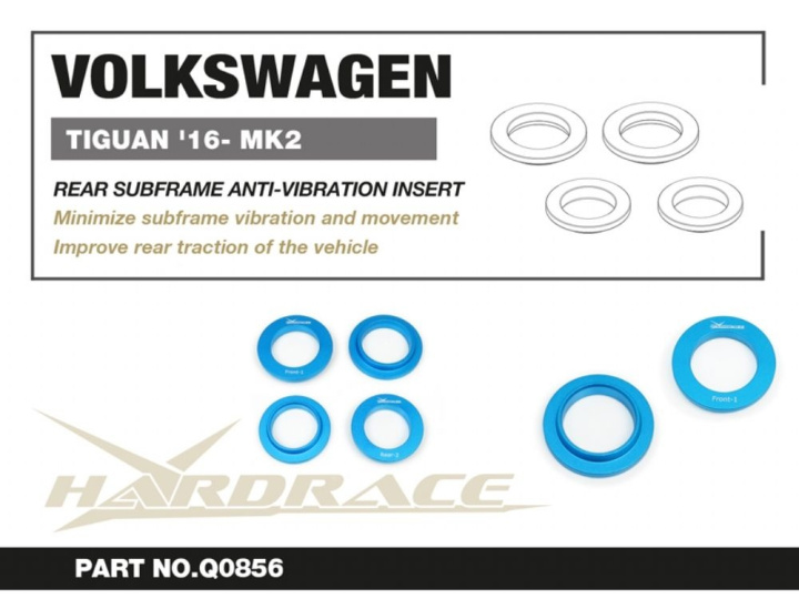 Volkswagen Tiguan 16-Rear Subframe Anti-Vibration Insert - 4pcs/Set Hardrace in the group Select car model / VW / Tiguan AD-BW 2016+ / Chassis at DDESIGN Scandinavia AB (HR-Q0856)