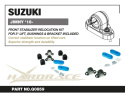 Suzuki Jimny 18- Front Sway Bar Relocation Kit - 8pcs/Set For 3 Inches Lift, Incl. Stabilizer Bushings & Brackets Hardrace