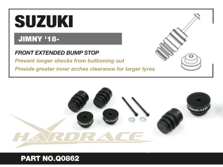 Suzuki Jimny 18-Front Extended Bump Stop - 4pcs/Set Hardrace in the group Select car model / Suzuki / Jimny at DDESIGN Scandinavia AB (HR-Q0862)