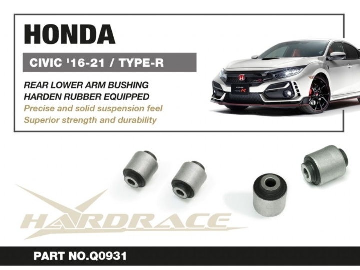 Honda Civic 16-21/ Type-R Fk8 17-Rear Lower Arm Bushing(Harden Rubber) - 2pcs/Set Hardrace in the group Select car model / Honda / Civic FC - FK Standard 16-21 / Chassis / Bushings at DDESIGN Scandinavia AB (HR-Q0931)