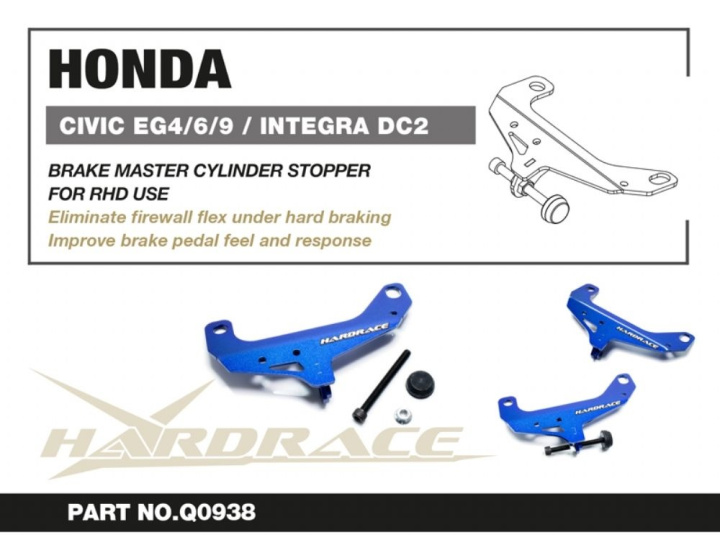 Honda Civic Eg4/6/9 / Integra Dc2 Brake Master Cylinder Stopper - 1pcs/Set For Rhd Models Hardrace in the group Select car model / Honda / Integra 93-01 / Chassis / Bushings and Rods at DDESIGN Scandinavia AB (HR-Q0938)