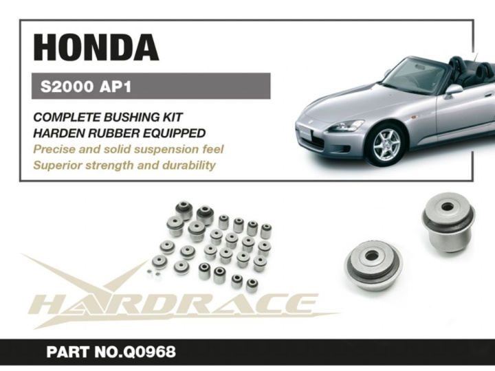 Honda S2000 Ap1 99-03complete Bushing Kit(Harden Rubber) 26pcs/Set Hardrace in the group Select car model / Honda / S2000 AP1 99-03 / Chassis / Bushings and Rods at DDESIGN Scandinavia AB (HR-Q0968)