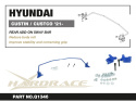 Hyundai Custin custo 2021 Rear Add-on Sway Bar Hardrace