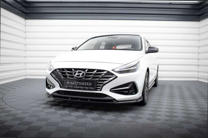 Hyundai I30 Mk3 Facelift 2020+ Front Splitter V.2 Maxton Design in the group Select car model / Hyundai / I30 (PD) 17+ / Styling at DDESIGN Scandinavia AB (HY-I30-3F-FD2G)