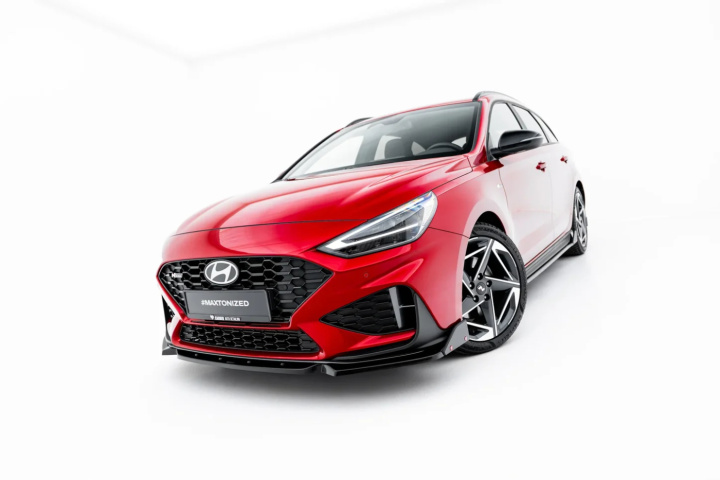 Hyundai I30 N-Line Wagon MK3 Facelift 2020+ Front Splitter + Flaps V.1 Maxton Design in the group Select car model / Hyundai / I30 (PD) 17+ / Styling at DDESIGN Scandinavia AB (HY-I30-3F-N-FD1G-FSF1B)