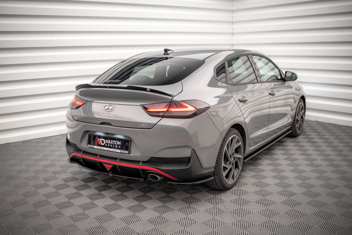 Hyundai I30 Fastback N-Line Mk3 Facelift 2020+ Central Rear Splitter Maxton Design in the group Select car model / Hyundai / I30 (PD) 17+ / Styling at DDESIGN Scandinavia AB (HY-I30-3F-NLINE-FB-RSD1G)