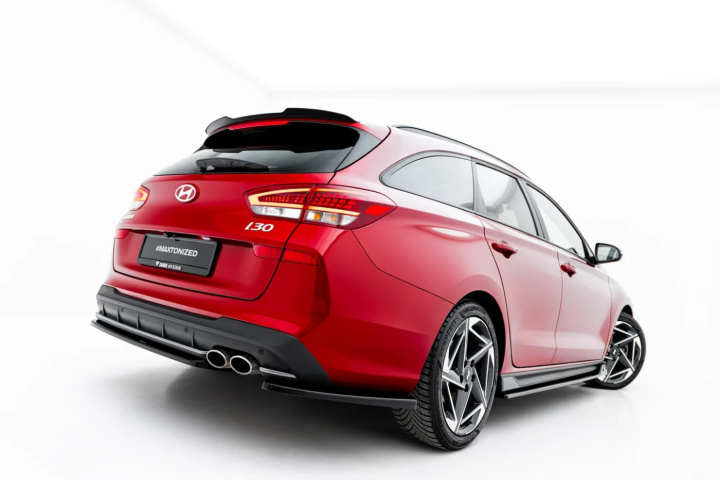 Hyundai I30 N-Line Wagon MK3 Facelift 2020+ Rear Side Splitters V.1 Maxton Design in the group Select car model / Hyundai / I30 (PD) 17+ / Styling at DDESIGN Scandinavia AB (HY-I30-3F-NLINE-W-RSD1G)