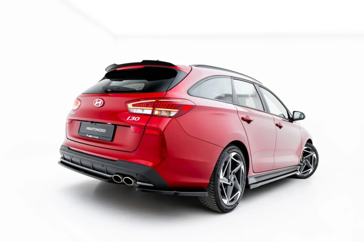 Hyundai I30 N-Line Wagon MK3 Facelift 2020+ Rear Side Splitters V.1 Maxton Design in the group Select car model / Hyundai / I30 (PD) 17+ / Styling at DDESIGN Scandinavia AB (HY-I30-3F-NLINE-W-RSD2G)